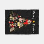Couverture Polaire Christmas Tree Lhasa Apso Lover Xmas Dog Owner New (Devant (Horizontal))