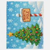 Couverture Polaire Christmas Tree North Pole Blanket (Devant)