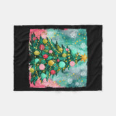 Couverture Polaire Christmas Tree Ornaments Holiday Xmas Lights Men W (Devant (Horizontal))