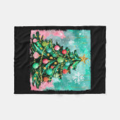 Couverture Polaire Christmas Tree Ornaments Holiday Xmas Lights Men W (Devant (Horizontal))