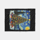 Couverture Polaire Christmas Tree Van Gogh Starry Night Christmas 202 (Devant (Horizontal))