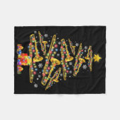 Couverture Polaire Christmas Trombone Player Xmas Tree Jazz Music Lov (Devant (Horizontal))