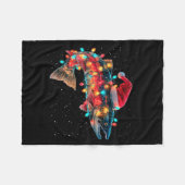 Couverture Polaire Christmas Trout Fish Funny Fishing Santa Hat Light (Devant (Horizontal))