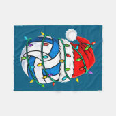 Couverture Polaire Christmas Volleyball Santa Hat Lights Srts Xmas Pa (Devant (Horizontal))