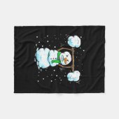 Couverture Polaire Christmas Weightlifting Snowman Shirt Funny Snowma (Devant (Horizontal))