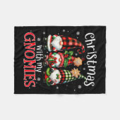 Couverture Polaire Christmas With My Gnomies Buffalo Plaid Gnome Fami (Devant (Horizontal))