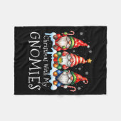 Couverture Polaire Christmas With My Gnomies Buffalo Plaid Gnome Fami (Devant (Horizontal))