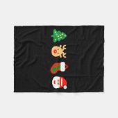 Couverture Polaire Christmas Xmas Santa, Tree, Stocking, Reindeer Des (Devant (Horizontal))