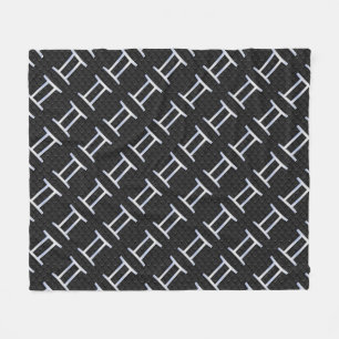 Couverture Polaire Chrome Argent Comme Gemini Zodiac SIGNE