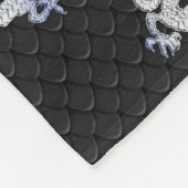 Couverture Polaire Chrome comme Dragon sur Black Snake Peau Imprimer (Coin)