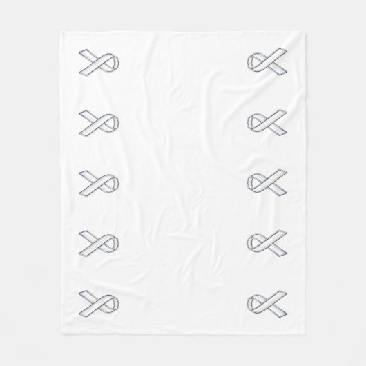 Couverture Polaire Chrome Imprimé Ceinture Bleu Blanc Sensibilisation (Devant)