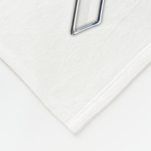 Couverture Polaire Chrome Imprimé Ceinture Bleu Blanc Sensibilisation (Coin)