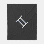 Couverture Polaire Chrome moderne comme Gemini Symbole Zodiac (Devant)