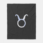 Couverture Polaire Chrome moderne comme Taurus signe Zodiac (Devant)
