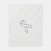 Couverture Polaire Chrome White Ribbon Sensibilisation dans les bande (Devant)