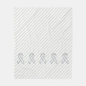 Couverture Polaire Chrome White Ribbon Sensibilisation dans les bande (Devant)