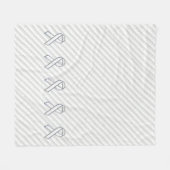 Couverture Polaire Chrome White Ribbon Sensibilisation dans les bande (Devant (Horizontal))