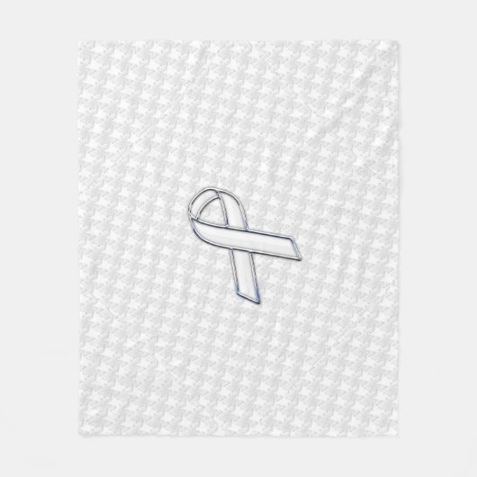 Couverture Polaire Chrome White Ribbon Sensibilisation sur Houndstoot (Devant)