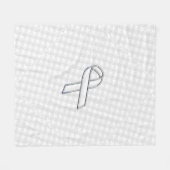 Couverture Polaire Chrome White Ribbon Sensibilisation sur Houndstoot (Devant (Horizontal))
