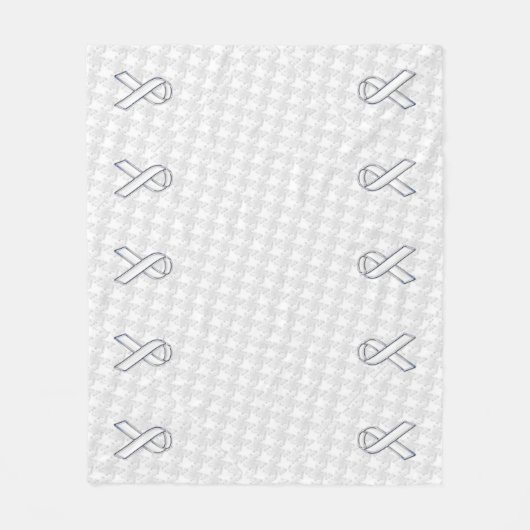 Couverture Polaire Chrome White Ribbon Sensibilisation sur Houndstoot (Devant)