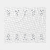 Couverture Polaire Chrome White Ribbon Sensibilisation sur Houndstoot (Devant (Horizontal))