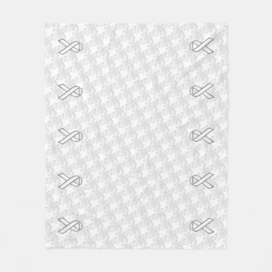 Couverture Polaire Chrome White Ribbon Sensibilisation sur Houndstoot (Devant)
