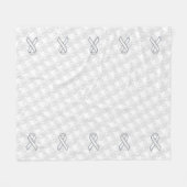 Couverture Polaire Chrome White Ribbon Sensibilisation sur Houndstoot (Devant (Horizontal))
