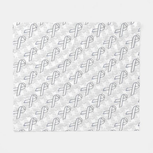 Couverture Polaire Chrome White Ribbon Sensibilisation sur Houndstoot (Devant (Horizontal))