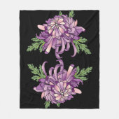 Couverture Polaire Chrysanthème (Devant)