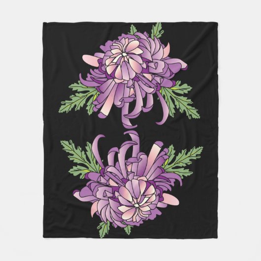 Couverture Polaire Chrysanthème (Devant)