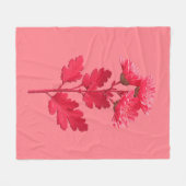 Couverture Polaire Chrysanthème rose (Devant (Horizontal))