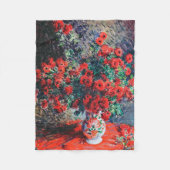 Couverture Polaire Chrysanthème rouge, Monet (Devant)