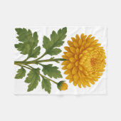 Couverture Polaire Chrysanthème Vintage (Devant (Horizontal))