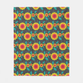 Couverture Polaire Chrysanthèmes géométriques (Devant)