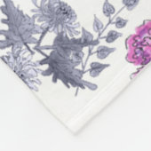 Couverture Polaire Chrysanthèmes lilas , aquarelle (Coin)