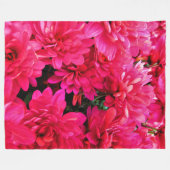 Couverture Polaire Chrysanthèmes rose luxuriant Fleurs de maman (Devant (Horizontal))