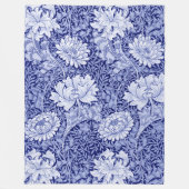 Couverture Polaire Chrysanthemum Blue, William Morris (Devant)