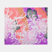 Couverture Polaire Chrysanthemum, Design japonais (Devant (Horizontal))