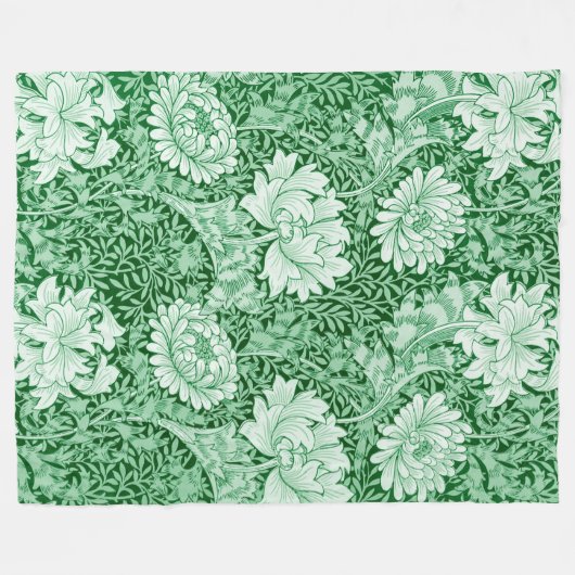 Couverture Polaire Chrysanthemum Green, William Morris (Devant (Horizontal))