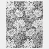 Couverture Polaire Chrysanthemum Grey, William Morris (Devant)