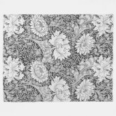 Couverture Polaire Chrysanthemum Grey, William Morris (Devant (Horizontal))