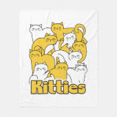 Couverture Polaire Chubby Kitties Design - Cat Art adorable (Devant)