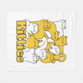 Couverture Polaire Chubby Kitties Design - Cat Art adorable (Devant (Horizontal))