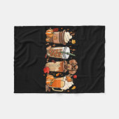 Couverture Polaire Chute Café Dachshund Chat Halloween tenue pour la (Devant (Horizontal))
