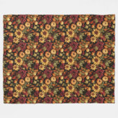 Couverture Polaire Chute intemporelle Blanche Florale Rich Tons Autom (Devant (Horizontal))