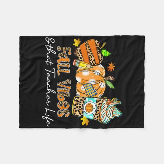 Couverture Polaire Chute Vibes Et Que La Vie Enseignante Pomme Pomme  (Devant (Horizontal))