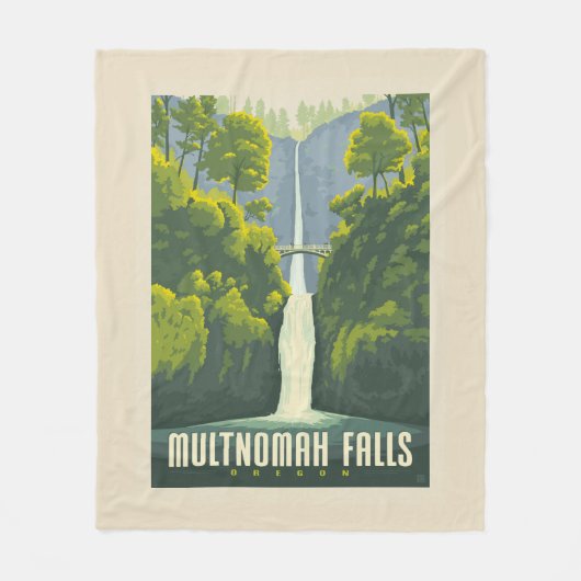 Couverture Polaire Chutes Multnomah | Oregon (Devant)