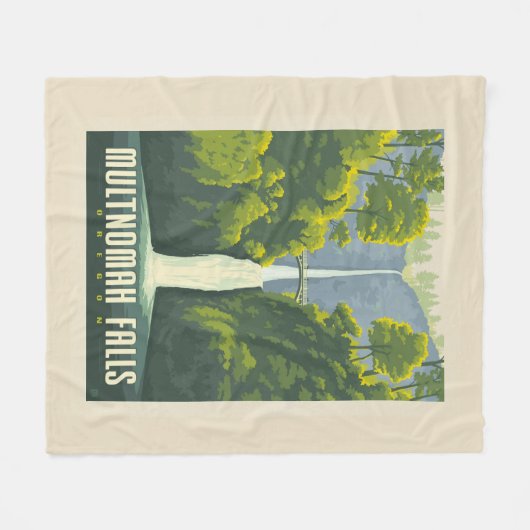 Couverture Polaire Chutes Multnomah | Oregon (Devant (Horizontal))