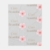 Couverture Polaire Ciao Beautiful Pink Hibiscus, Romantic Floral Gift (Devant)