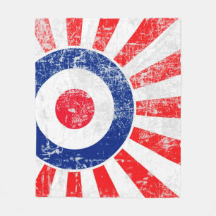 Couverture Polaire Cible de mod Mods USA Cible Grunge Roundel